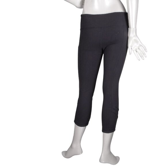 Lululemon Black Mid-rise Crop Leggings Ruched Calf Capris Luon Stretch Yoga - Picture 6 of 14